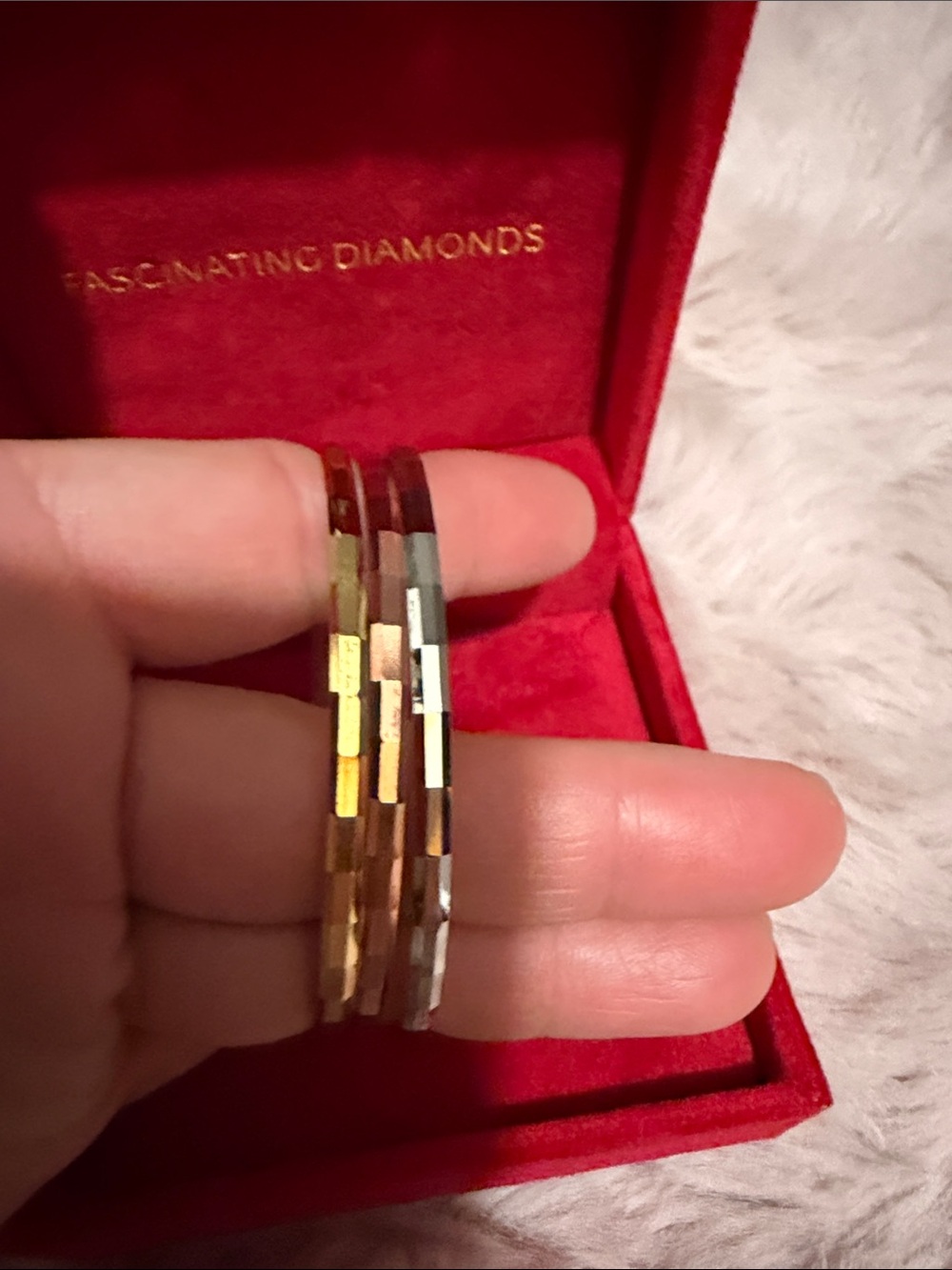 Tri-Tone Bangle Set - Gold, Rose Gold & Silver